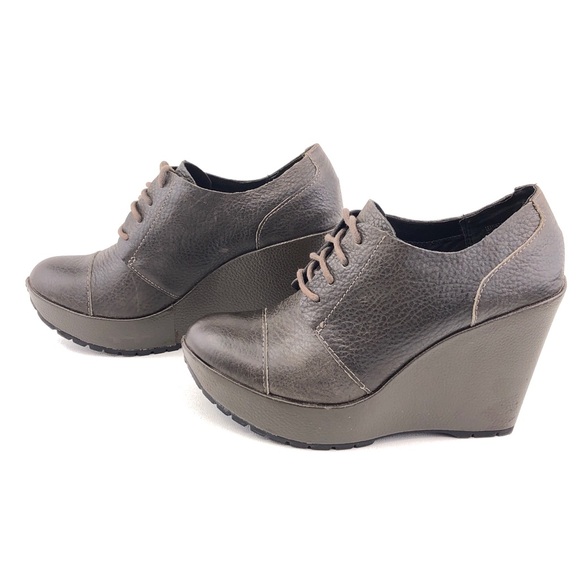 Korks Jenelle Oxford Lace-Up Platform Wedge Booties 7M - Picture 2 of 12